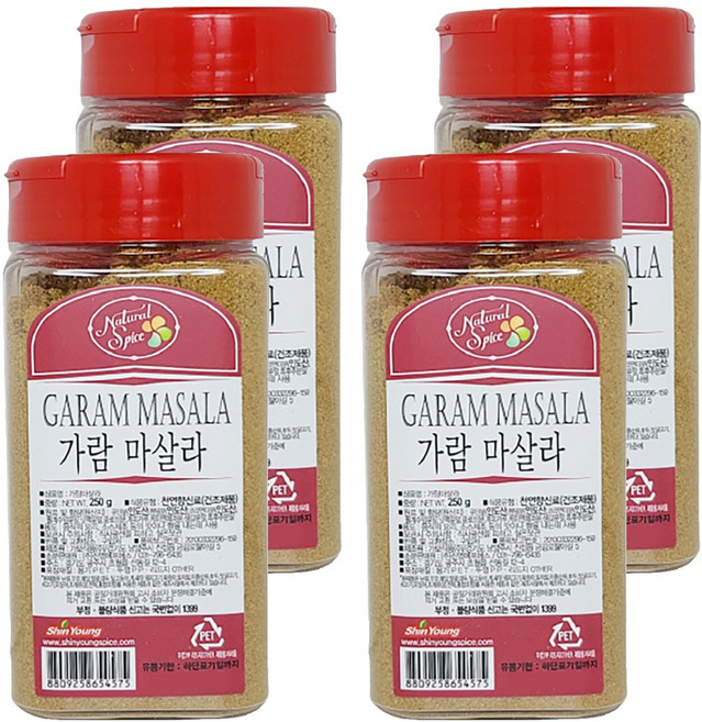 내츄럴스파이스 가람마살라, 250g, 4개
