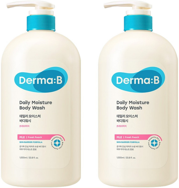 더마비 데일리 모이스처 바디워시 프레쉬 피치향, 1L, 2개