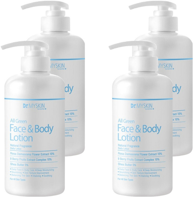 닥터마이스킨 올 그린 페이스 바디로션, 500g, 4개