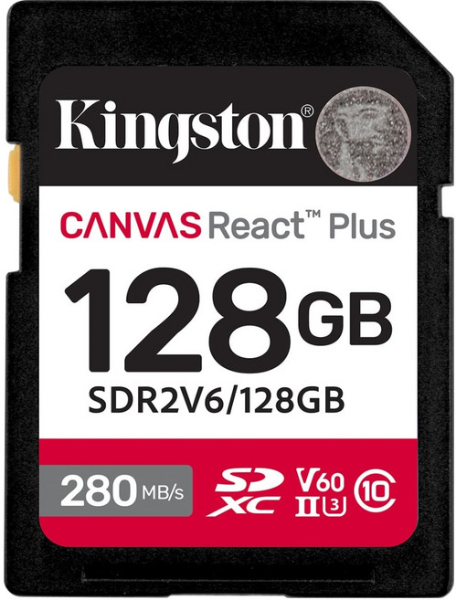 Kingston 金士頓 Canvas React Plus SDXC 記憶卡, 128GB, 1個