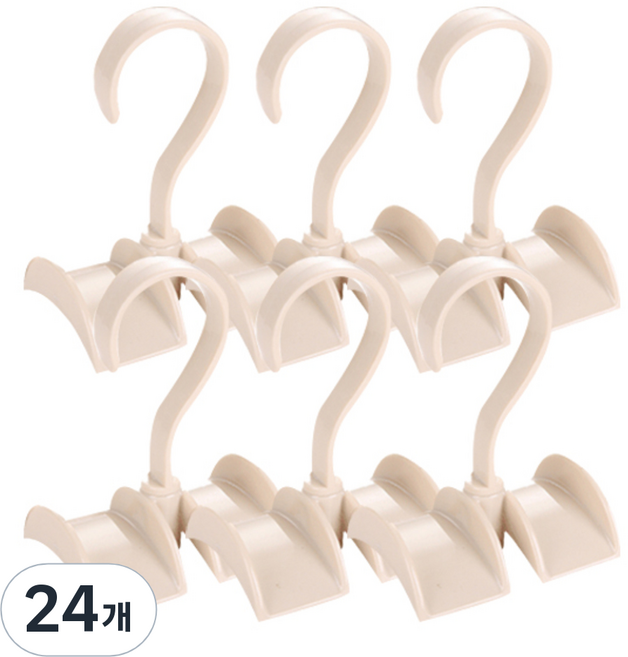 리버그린 회전식 다용도 가방정리걸이, 화이트, 24개