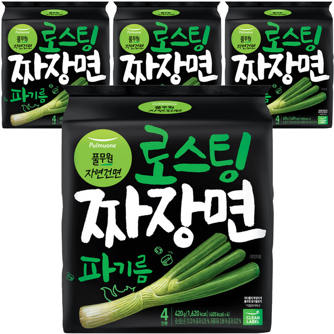 풀무원 로스팅 짜장 파기름 라면 105g, 16개