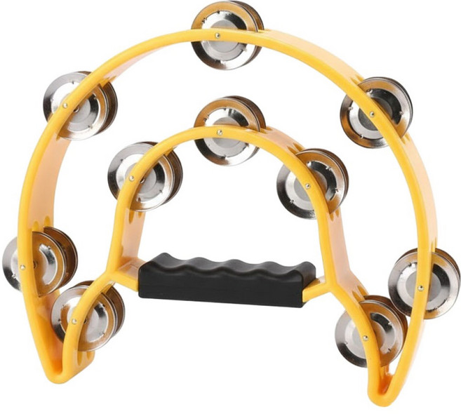 恩心樂器 半月鈴鼓, 黃色, 1個