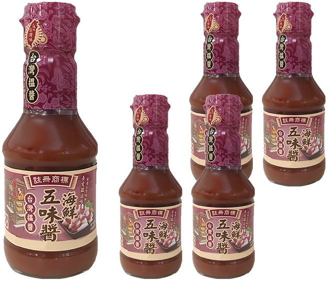 味全 台灣搵醬 海鮮五味醬, 200g, 5瓶
