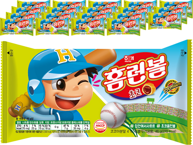 해태제과 홈런볼 초코, 46g, 20개