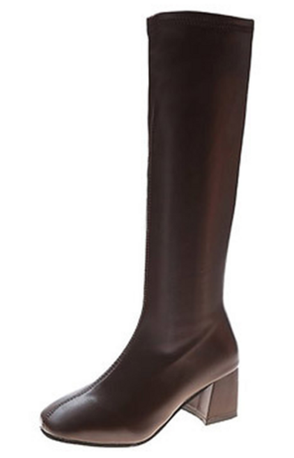 슈즈앤 여성용 베이직 롱 부츠 힐 sn646