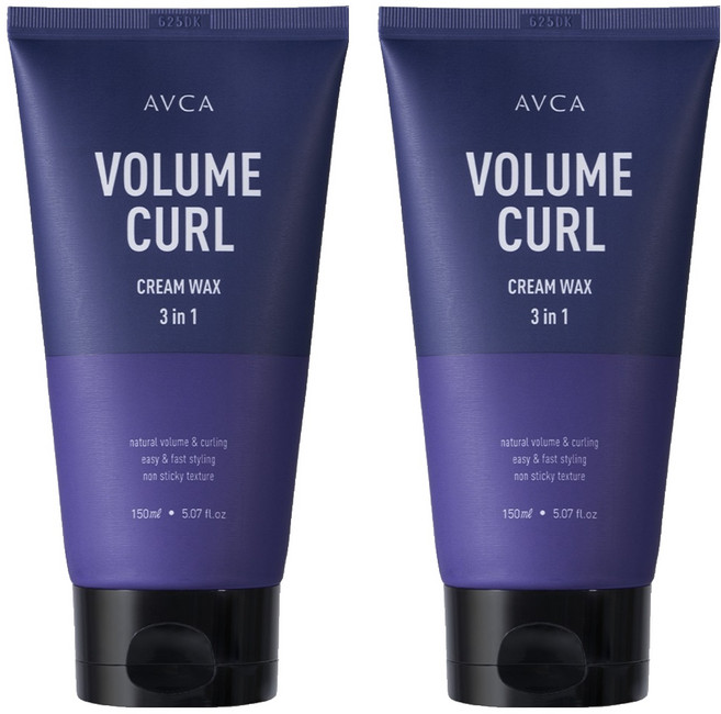 아브카 3 in 1 볼륨 앤 컬크림 왁스, 150ml, 2개