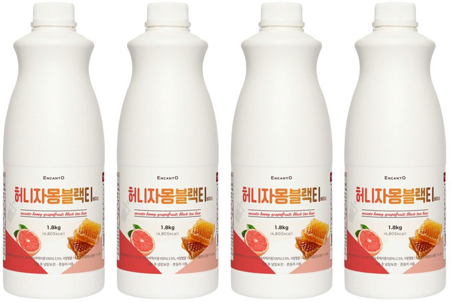 엔칸토 허니자몽블랙티 음료베이스, 4개, 1.8kg