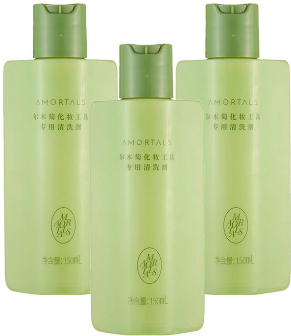 AMORTALS 爾木萄 粉撲刷具清潔液, 150ml, 3瓶