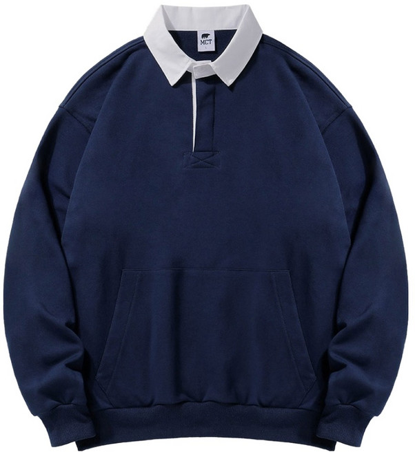 엠씨티 문컬렉션 카라 포켓 오버핏 맨투맨 티셔츠