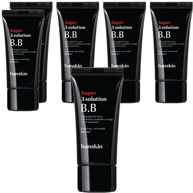 한스킨 수퍼 쓰리 솔루션 비비크림 SPF35 PA++, 30ml, 6개 - 쿠팡