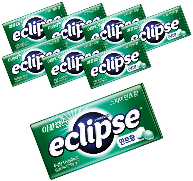 이클립스 캔디 스피어민트향, 34g, 8개