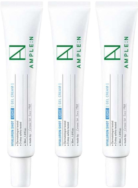 앰플엔 히알루론샷 라이트젤 데이크림, 3개, 30ml