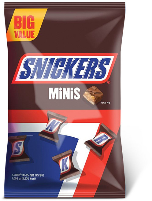 스니커즈 미니스 초코바, 1.098kg, 1개