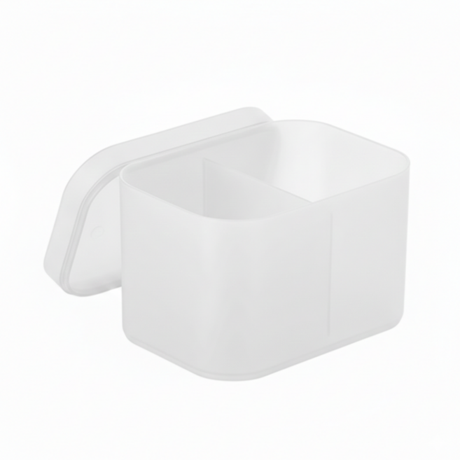 벨로나이트 뚜껑있는 플라스틱 멀티 수납함 중형, 화이트, 1개