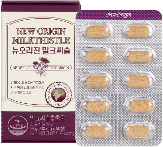 유한건강생활 뉴오리진 밀크씨슬 54g, 60정, 1개