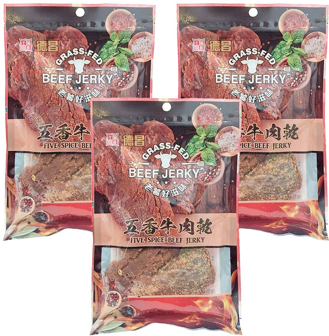 德昌 五香牛肉乾, 100g, 3包