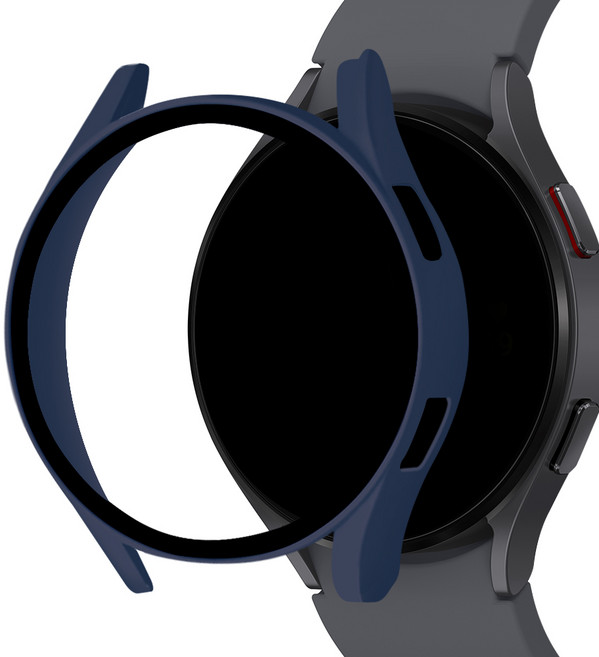 아이몰 스마트워치 9H 강화유리 풀커버 프레임 케이스, 네이비, 1개