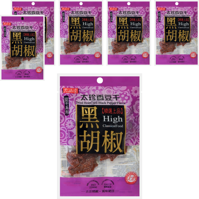 太珍香 豆干 黑胡椒, 100g, 6包