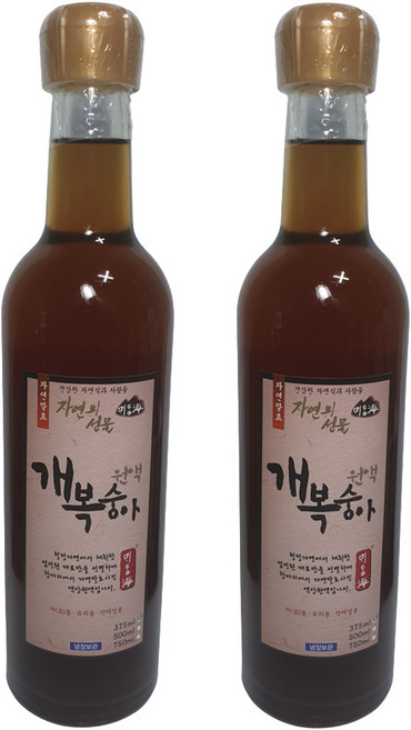 뫼달해 개복숭아원액375ml, 2개, 375ml
