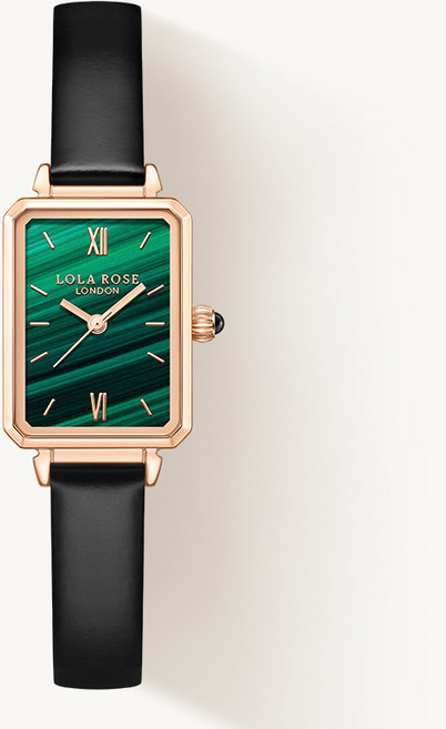 롤라로즈 여성용 Ms Lola 말라카이트 텍스처드 가죽스트랩 시계 LR2136
