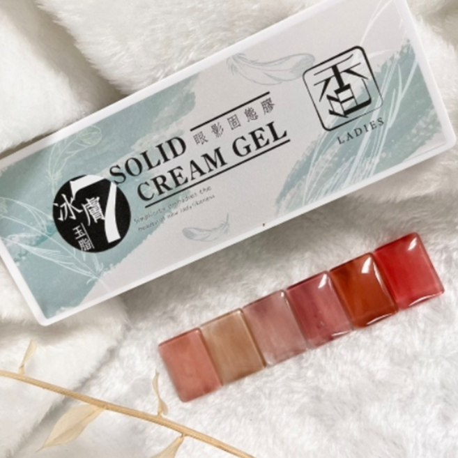 LADIES 香色 固態眼影膠套組 附凝膠筆 3g 07 6色, 悸動蜜柚 + 水潤美肌 + 冰透藕粉 + 蜜豆沙 + 煙霧紅 + 蜜糖裸透, 1組