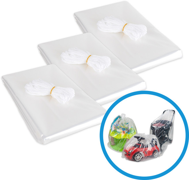 탐사 다용도 끈 대형비닐봉투 투명 130x150cm 3매, 3개