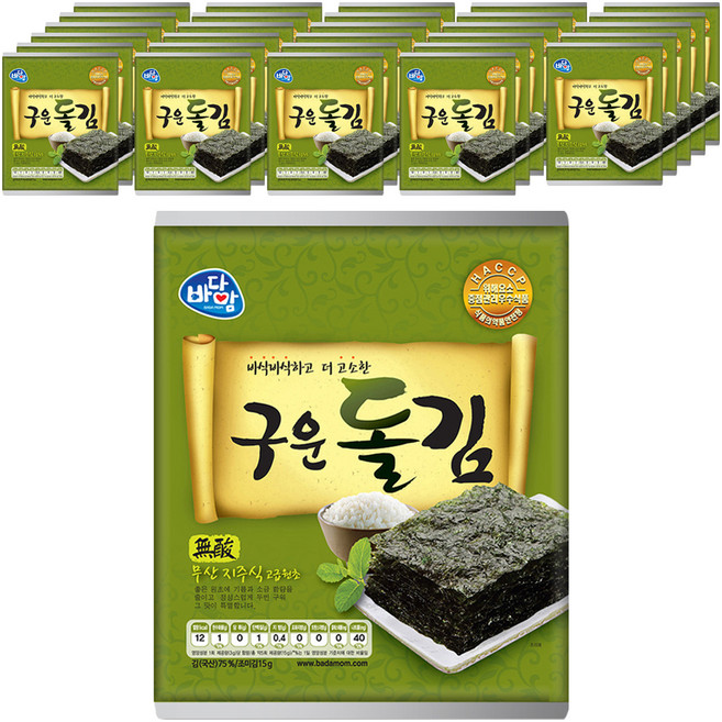 Badamom 香烤岩海苔, 15g, 30包