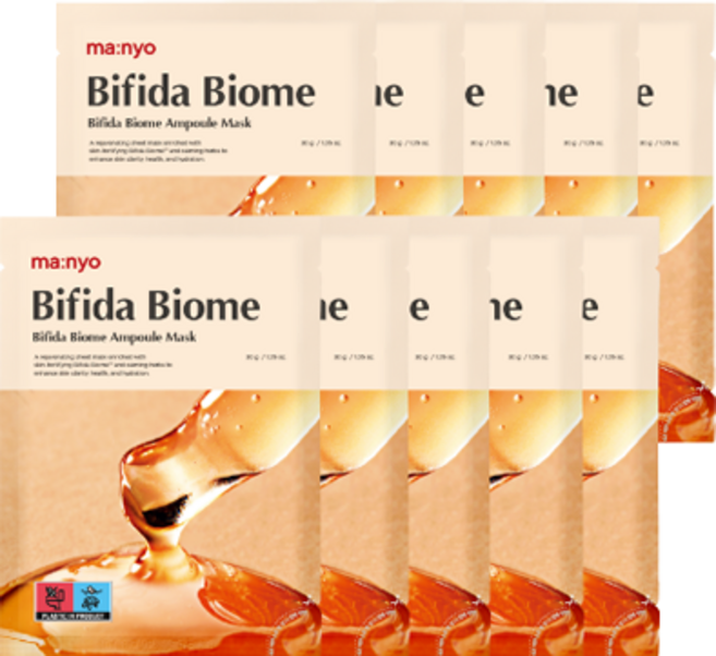 ma nyo 魔女工廠 Bifida Biome舒緩安瓶面膜, 1片, 10片