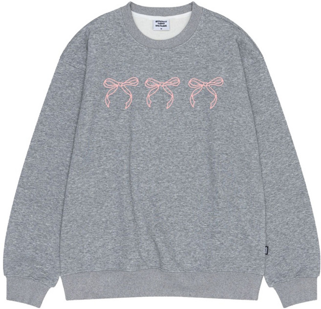 오티디 프리미엄 텐타 덤블 기모 오버핏 리본 보온 맨투맨 OT31004