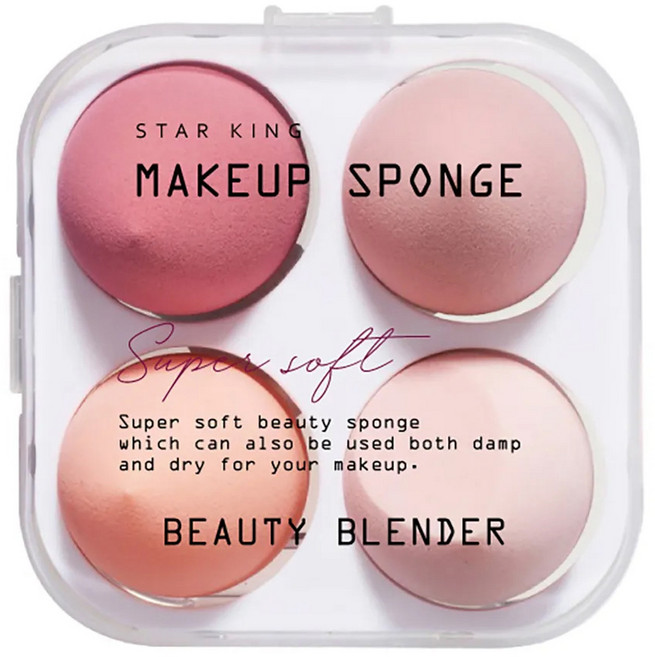 STAR KING 星之冠 修容美妝蛋組, 粉色系, 1組