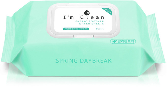 아임클린 건조기용 드라이시트 섬유유연제 스프링데이브레이크 본품, 80매, 1개