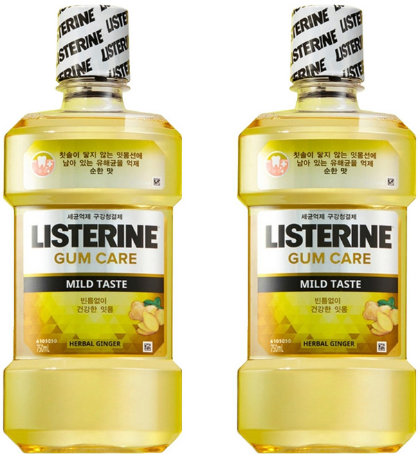 리스테린 검케어 마일드 구강청결제, 750ml, 10개