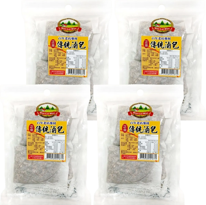 WON LAI WON 旺來旺 正宗傳統滷包 6包, 90g, 4袋