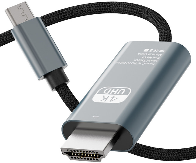 누아트 HDMI ver. 2.1 UHD 4K 60Hz MHL OTT 미러링 케이블, METAL, 1개, 2m