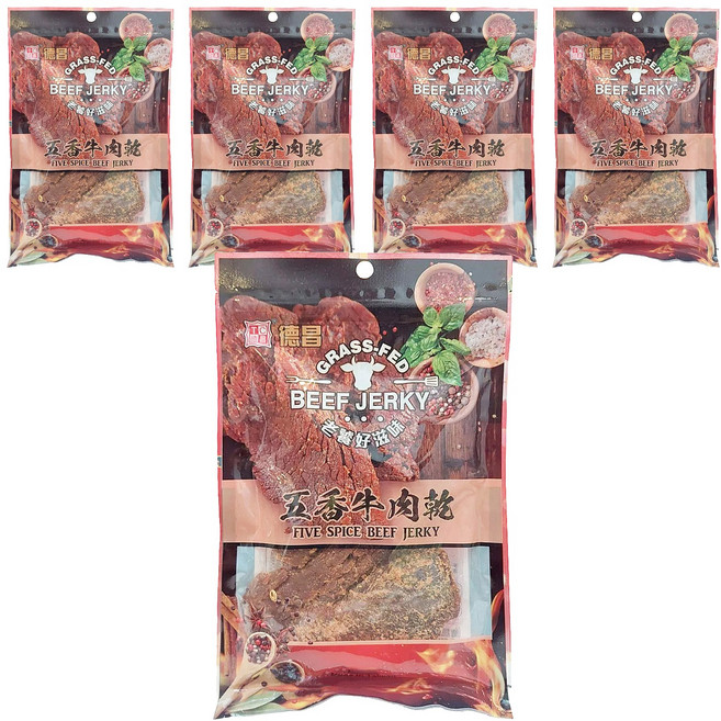 德昌 五香牛肉乾, 100g, 5包