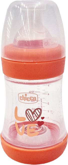chicco Perfect 5 完美防脹PP奶瓶 小單孔, 粉色, 150ml, 1個