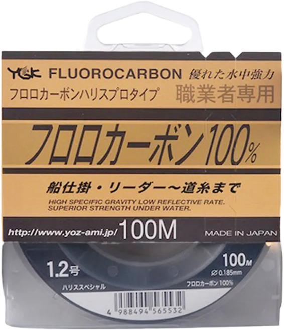 YGK FLUORCARBON 釣魚線 1.2, 1個, 透明