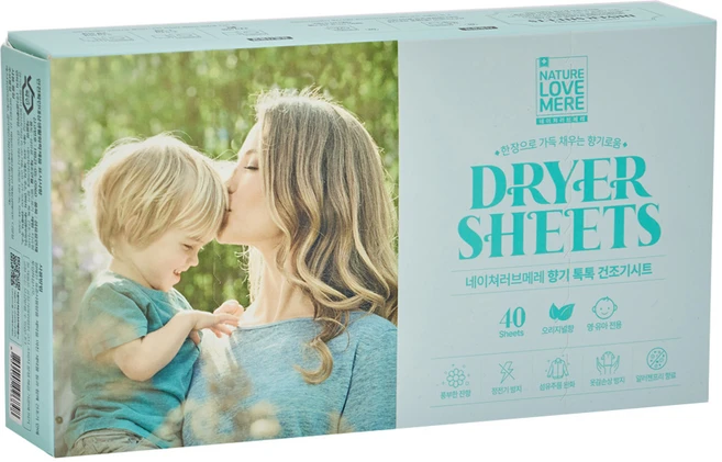네이쳐러브메레 향기 톡톡 건조기시트 오리지널향 본품, 40개입, 1개 - 쿠팡