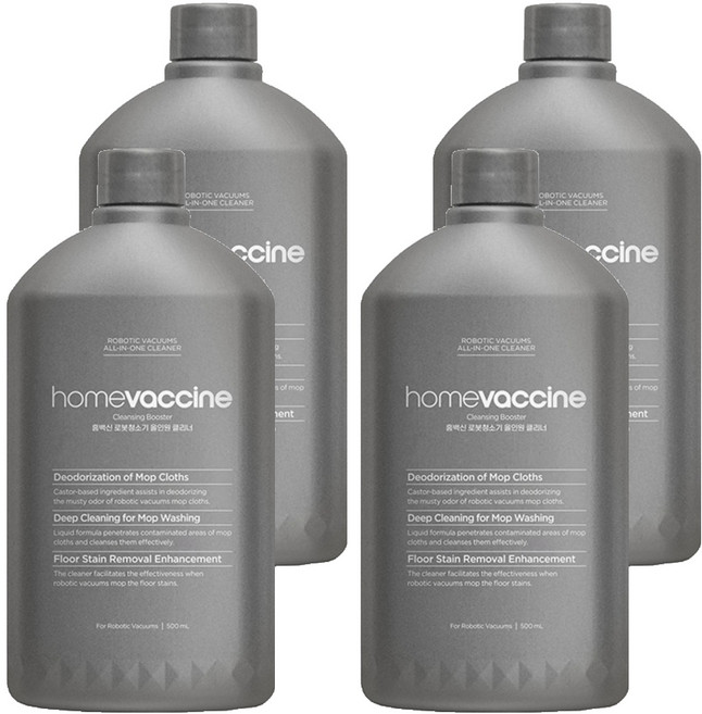 홈백신 로봇청소기 올인원 클리너, 500ml, 4개