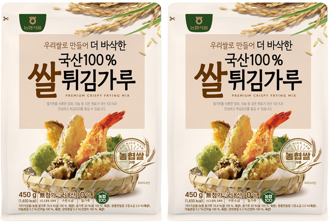 농협식품 쌀튀김가루, 2개, 450g