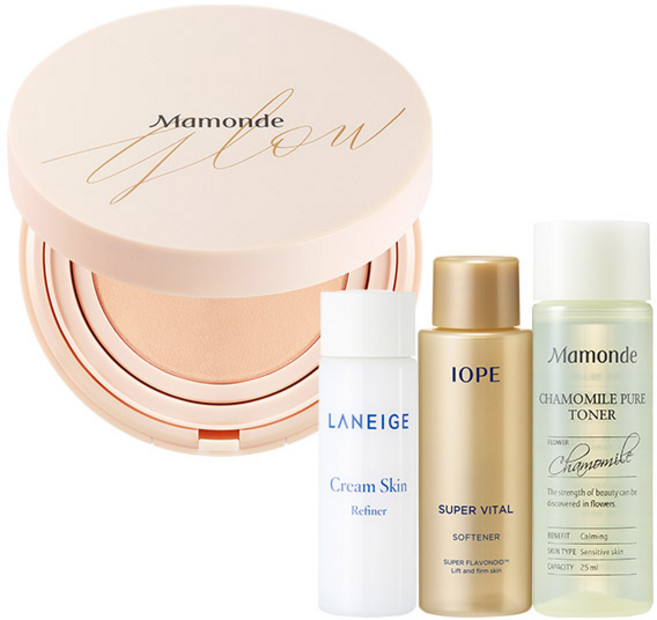 마몽드 올스테이 텐션 팩트 글로우 12g + 아모레퍼시픽 기초케어 3종, 23호 샌드, 1세트