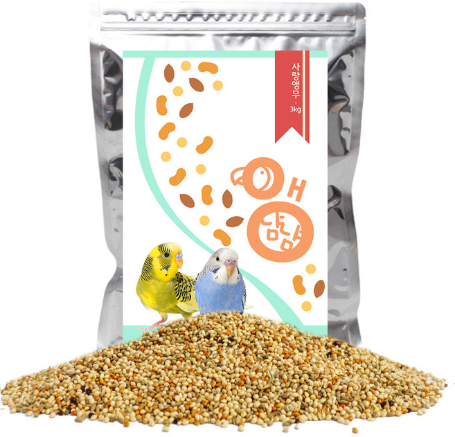 앵냠냠 사랑앵무 사료, 3kg, 1개