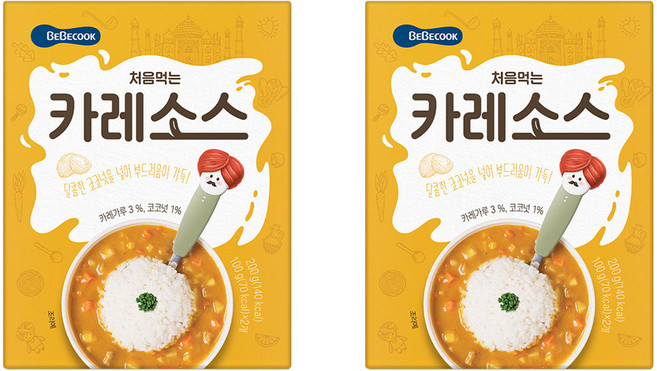 베베쿡 처음먹는 덮밥 소스, 카레, 200g, 2개