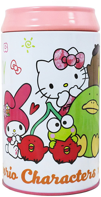 收納王妃 kt熱帶水果鳥存錢筒, 1罐, 白底