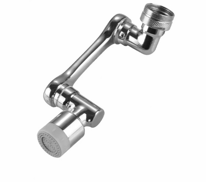 上手家居 1080度萬向水龍頭 伸縮水龍頭 旋轉水龍頭 萬象水龍頭 增壓水龍頭 防濺水龍頭 省水水龍頭 洗漱神器 銀色, 1組