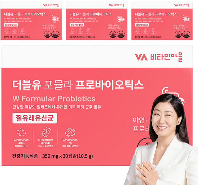 비타민마을 더블유 포뮬라 프로바이오틱스 10.5g, 30정, 4개