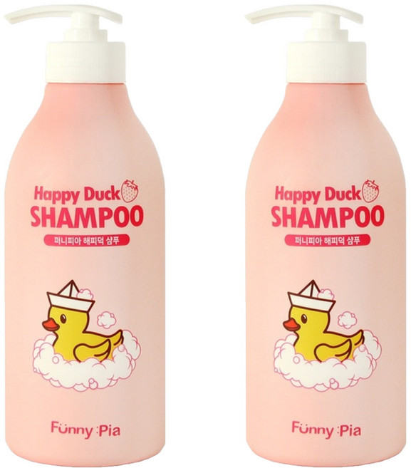 퍼니피아 유아용 해피덕 샴푸 스트로베리향, 500ml, 2개