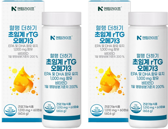 超臨界rTG Omega-3膠囊, 60顆, 2個