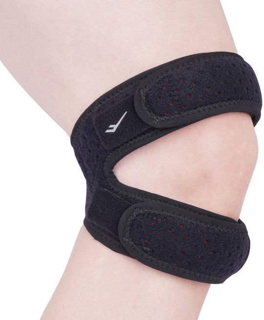 프로스펙스 액티브 무릎 보호대 이중 엑스형, 1개, 블랙